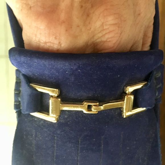 Indigo/Purple women's loafers. Gently worn. - Picture 4 of 5